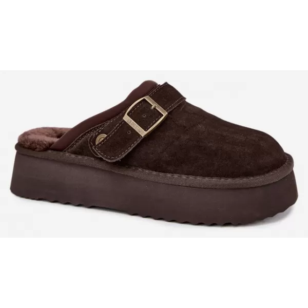  Papuci de damă BIG STAR SHOES UU274697 MARO/BEJ 