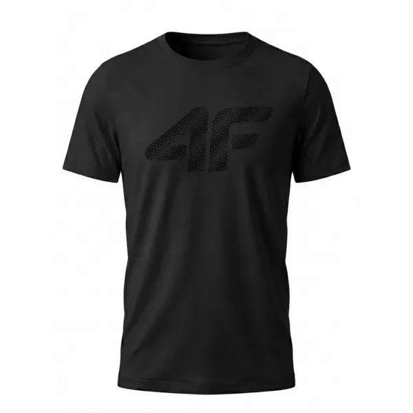  Tricou pentru bărbați 4F WMM00TTSHM3342 NEGRU ADÂNC 