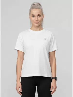 Tricou pentru femei 4F WMM00TTSHF3310 ALB
