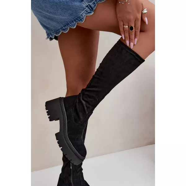  Cizme de dama BOTO 9671A-1 NEGRU 