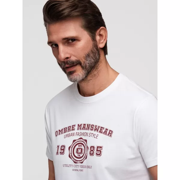  Tricou pentru bărbați OMBRE OM-TSPT-0269 ALB 