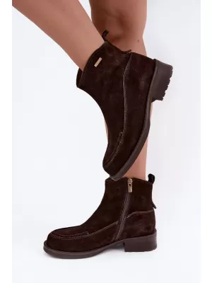 Botine de dama BIG STAR SHOES UU274602 UMBRE MARO/BEJ