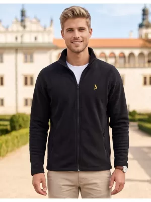 Hanorac pentru bărbați din fleece ALTISPORT ALM002852 NEGRU SI AURIU