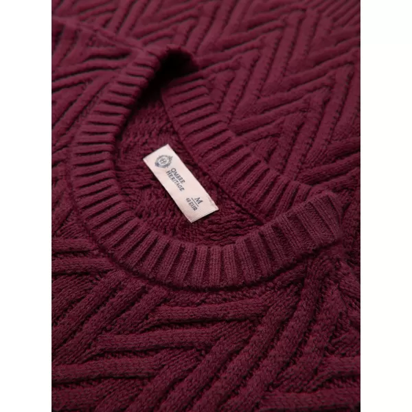  Pulover pentru bărbați OMBRE OM-SWSW-0190 BURGUNDIA 