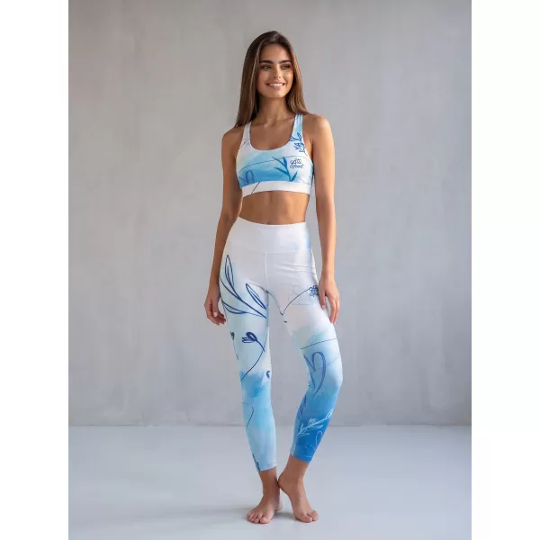  Jambiere lungi premium pentru femei (dimensiuni noi) ALTISPORT VOJ/ALW083LEG05 ALB ALBASTRU 