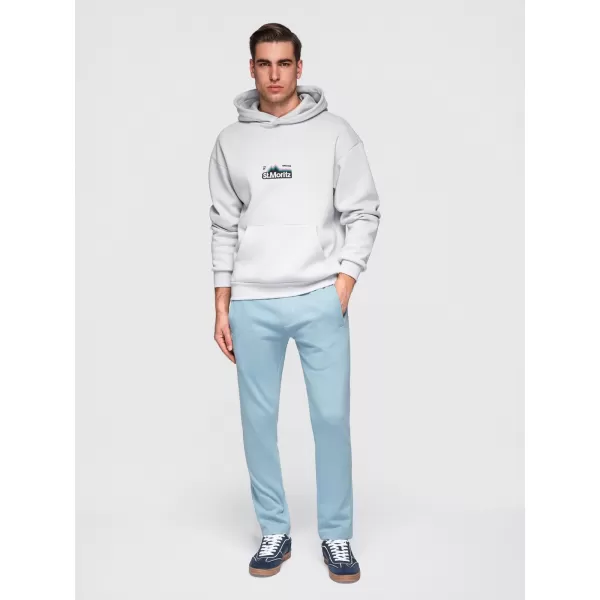  Pantaloni de trening pentru bărbați OMBRE OM-PABS-0304 ALBASTRU DESCHIS 