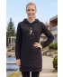Hanorac prelungit dama ALTISPORT ALW091419 NEGRU SI AURIU