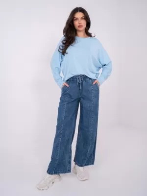Pantaloni de dama SUBLEVEL D80038BB62627M327 ALBASTRU ÎNCHIS