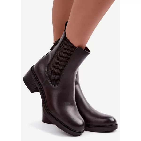  Botine de dama SERGIO LEONE BT-04 MARO ÎNCHIS 