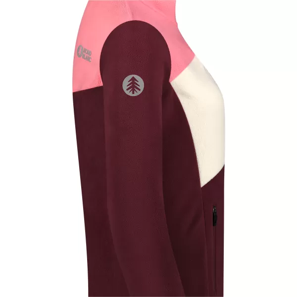  Hanorac ușor de damă din fleece NORDBLANC BEECH NBSFL8375 BURGUNDIA 