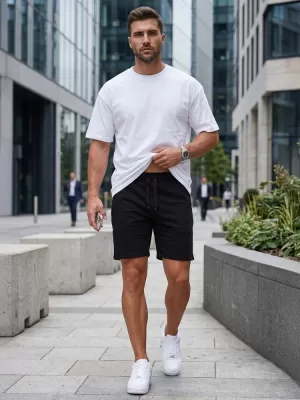 Pantaloni scurți pentru bărbați DSTREET SX2640 NEGRU