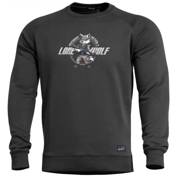  Hanorac pentru bărbați PENTAGON HAWK SWEATER LONE WOLF K09019-LO NEGRU 