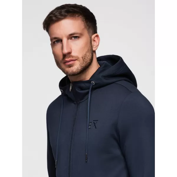  Hanorac pentru bărbați OMBRE OM-SZBC-0196 ALBASTRU MARIN 