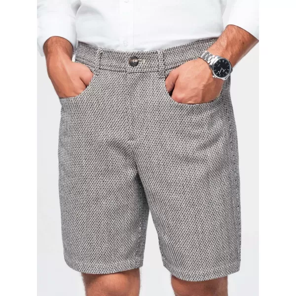 Pantaloni scurți pentru bărbați OMBRE OM-SRCS-0189 MELANGE MARO 