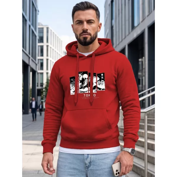  Hanorac pentru bărbați DSTREET NX5146BX-18-09 ROŞU 