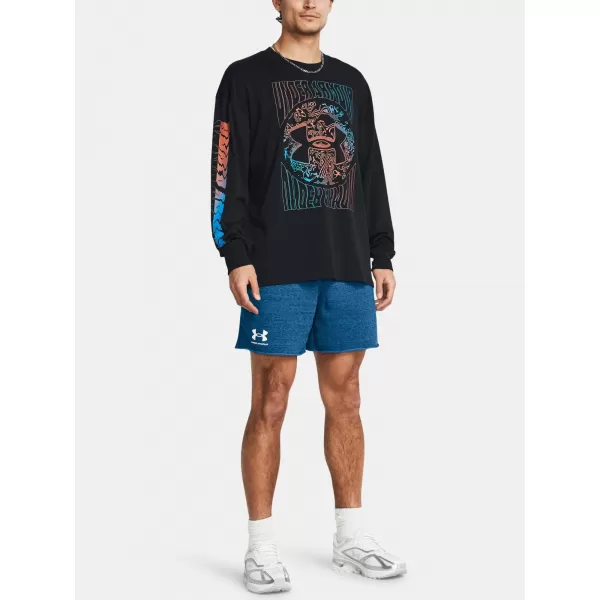  Pantaloni scurți pentru bărbați UNDER ARMOUR RIVAL TERRY 6IN SHORT 1382427-406 ALBASTRU 