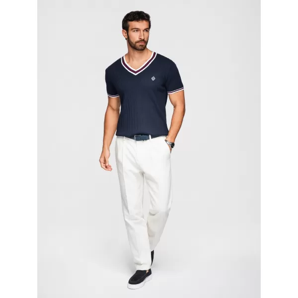  Tricou pentru bărbați OMBRE OM-TSCT-0266 ALBASTRU MARIN 