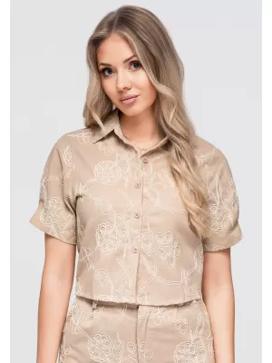 Bluza de dama OMBRE OW-SH-E0060 BEJ
