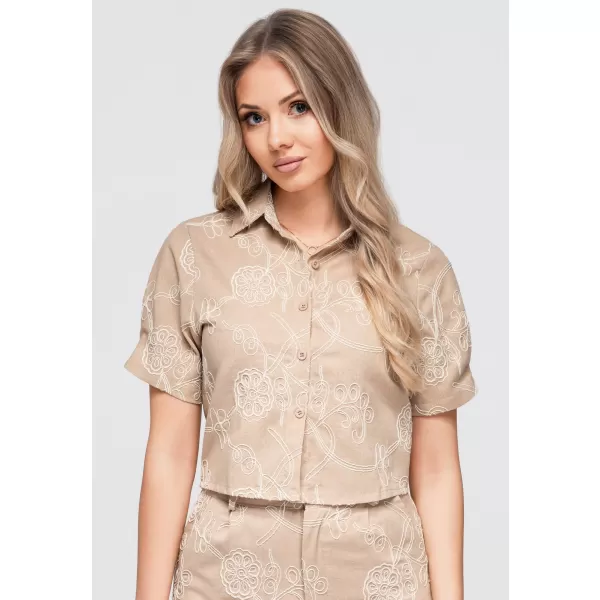  Bluza de dama OMBRE OW-SH-E0060 BEJ 
