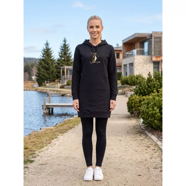  Hanorac prelungit dama ALTISPORT ALW091419 NEGRU SI AURIU 