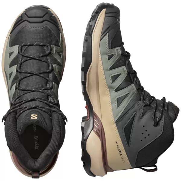  Pantofi pentru bărbați SALOMON X ULTRA 360 MID GORE-TEX L47743300 FANTOMĂ/DESERT BRONZ/ROM STAFIDE 