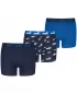 Boxeri pentru copii PUMA ELEMENTS BOYS LOGO PRINT BOXERS 3P 93896805 COMBINAȚIE ALBASTRĂ