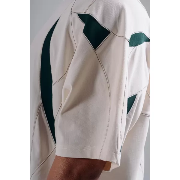  Tricou supradimensionat cu capac pompă NEBBIA PRIMAL 871 CREMĂ 