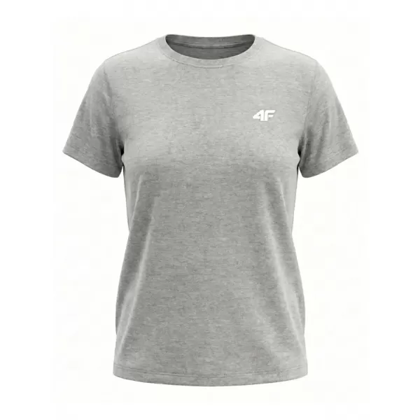  Tricou pentru femei 4F WMM00TTSHF3308 MELANGE GRI DESCHIS RECE 