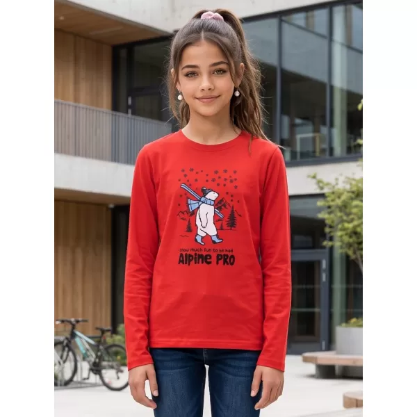  Tricou pentru copii ALPINE PRO ECCO 2 BARBADOS VARIANTA CIRESE PA 