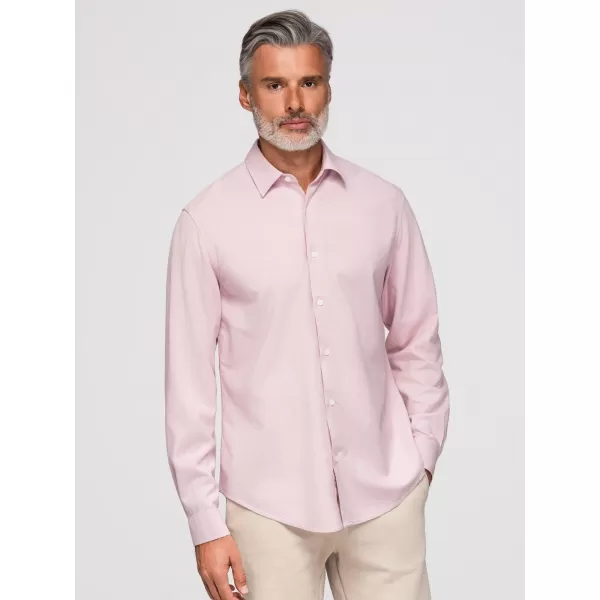  Cămașă pentru bărbați OMBRE OM-SHCS-0190 ROZ PASTEL 