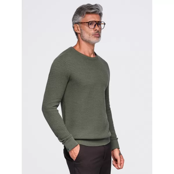  Pulover pentru bărbați OMBRE OM-SWSW-0119 MĂSLINE 
