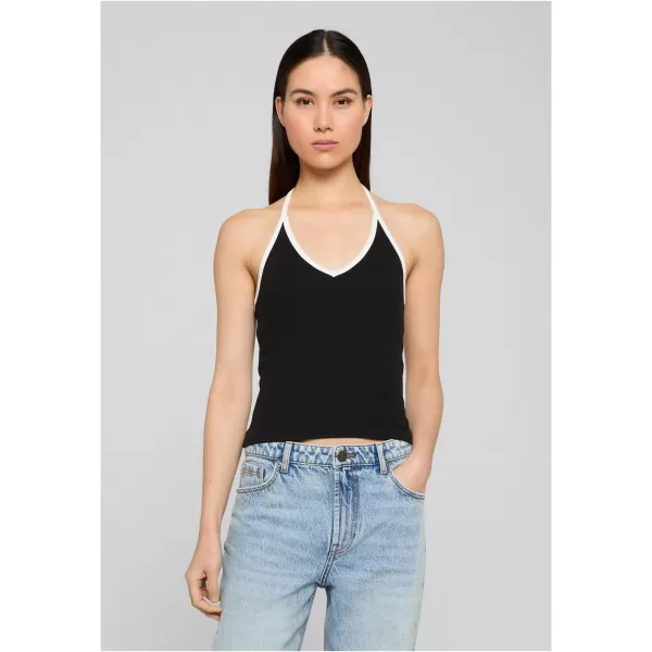  Top pentru femei URBAN CLASSICS TB8352A-20671 NEGRU/ALB 