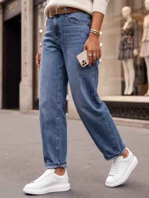 Pantaloni de dama DSTREET UY3128 ALBASTRU