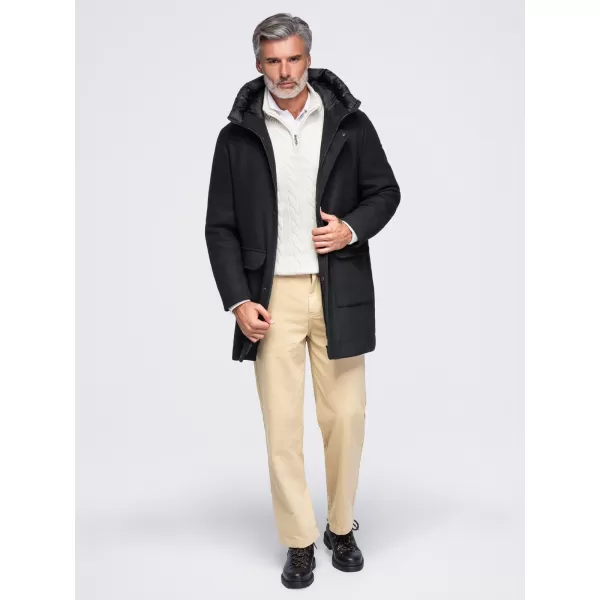  Parka pentru bărbați OMBRE OM-COWC-0161 NEGRU 