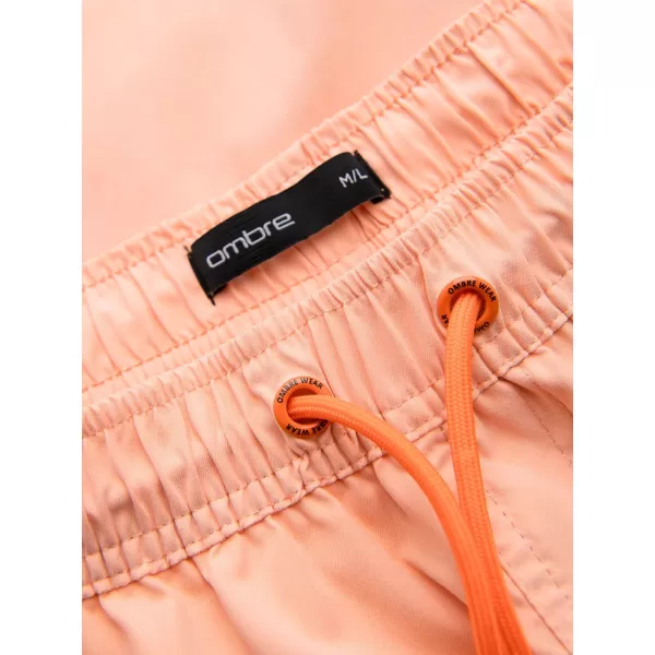  Pantaloni scurți pentru bărbați OMBRE OM-SRSS-0216 PORTOCALIU PASTEL 