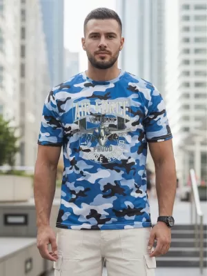 Tricou pentru bărbați DSTREET NX2001R-SK-M ALBASTRU