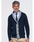 Cardigan pentru bărbați OMBRE OM-SWCD-0196 ALBASTRU MARIN