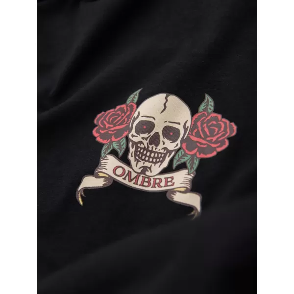  Tricou pentru bărbați OMBRE OM-TSPT-0257 NEGRU 
