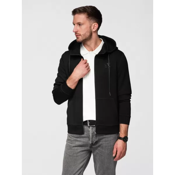  Hanorac pentru bărbați OMBRE OM-SZBC-0196 NEGRU 