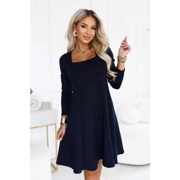  Rochie NUMOCO 574-4 ALBASTRU ÎNCHIS 