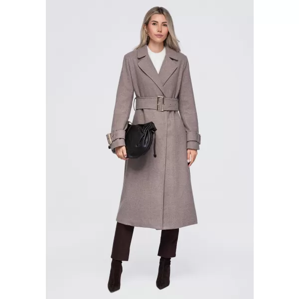  Palton de damă OMBRE OW-CT-E0006 DE CULOAREA CAFELEI 
