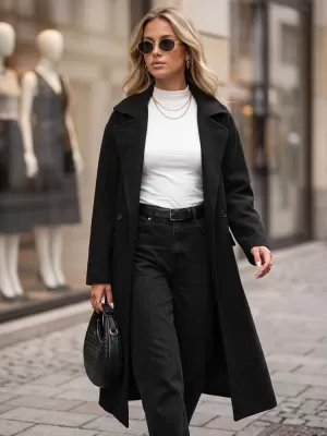 Palton de damă DSTREET NY0784 NEGRU