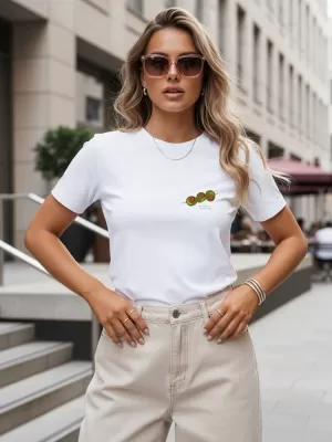 Tricou pentru femei DSTREET NX8004RY-WH ALB