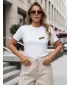 Tricou pentru femei DSTREET NX8004RY-WH ALB