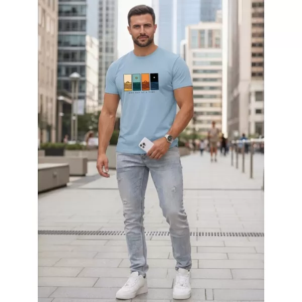  Tricou pentru bărbați DSTREET NX5103R-SK ALBASTRU DESCHIS 