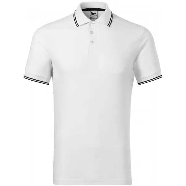  Tricou pentru bărbați cu guler MALFINI FOCUS 232 ALB 