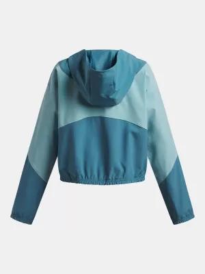 Geaca de fetita UNDER ARMOUR UA RIVAL WOVEN HD JACKET 6004181-466 ALBASTRU