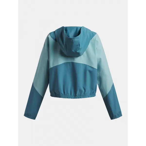  Geaca de fetita UNDER ARMOUR UA RIVAL WOVEN HD JACKET 6004181-466 ALBASTRU 