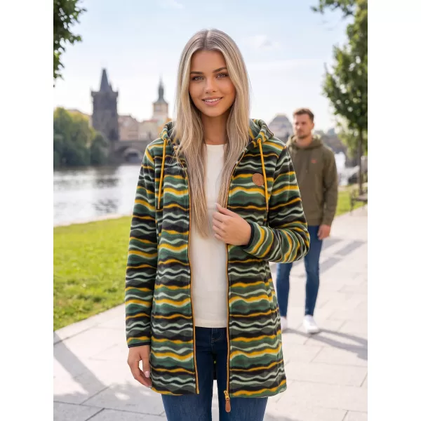  Hanorac de damă din fleece ALTISPORT ILANI KAKI 
