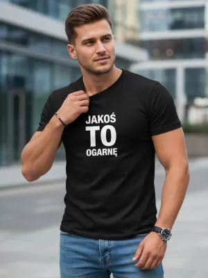 Tricou pentru bărbați DSTREET NX0116R-BK NEGRU